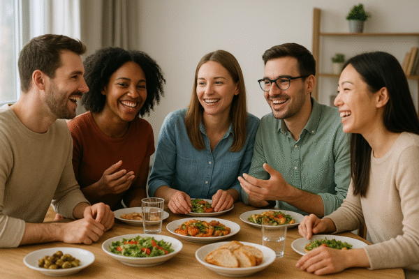 Repas partagé à Paris 20e